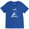 shark attack swimmer V-Neck Tee