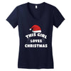 this girl loves christmas Women's V-Neck T-Shirt