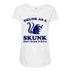 drunk as a skunk Maternity Scoop Neck T-shirt