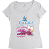 yoga and wine Women's Triblend Scoop T-shirt