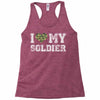 i love my soldier regular camouflage Racerback Tank