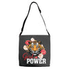 Girl Power White Write Adjustable Strap Totes