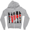 red running hood Zipper Hoodie
