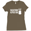 vacation alpaca bag animal Ladies Fitted T-Shirt