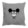 skull mickey cartoon Throw Pillow