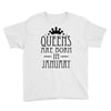 queens are born in january (2) Youth Tee