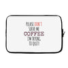 quitting coffee Laptop sleeve