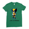 i don't do mornings Ladies Fitted T-Shirt