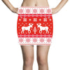 reindeer christmas ugly sweater Mini Skirts