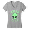 stay weird alien girls Women's V-Neck T-Shirt