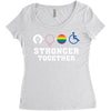 Stronger Together Women's Triblend Scoop T-shirt