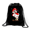 mario licking toad Drawstring Bags