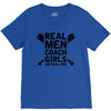 Real Men Coach Girls Softball Dad V-Neck Tee
