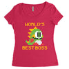 World's Best Boss Mario Women's Triblend Scoop T-shirt