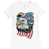 beer eagle graphic Ladies Fitted T-Shirt