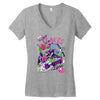 invader flakes Women's V-Neck T-Shirt