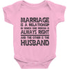 marriage is a relationship in (2) Baby Onesie