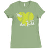my heart is on that field Ladies Fitted T-Shirt