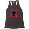 geek girl 3 4 sleeve baseball Racerback Tank