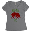 hantin hog Women's Triblend Scoop T-shirt