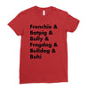 frenchies united Ladies Fitted T-Shirt