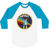 Nasa  Blue White Yellow Color 3/4 Sleeve Shirt