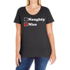 more nice than naughty Ladies Curvy T-Shirt