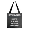 November Girl Tote Bags