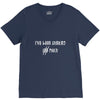 Thinking Too Much (f98) V-Neck Tee