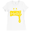 hello world Ladies Fitted T-Shirt