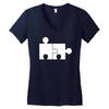 rude jigsaw ideal birthday present or gift Women's V-Neck T-Shirt