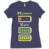mommy low battery low energy Ladies Fitted T-Shirt