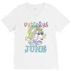 unicorns are born in june cute unicorn V-Neck Tee