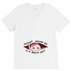 March Peeking Out Asian Baby Girl V-Neck Tee
