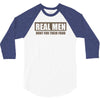 real men hunt for their food father's day hunting fishing funny 3/4 Sleeve Shirt