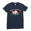 July Peeking Out Baby Girl Ladies Fitted T-Shirt