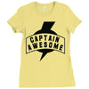 captain awesome Ladies Fitted T-Shirt