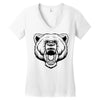 angry bear head Women's V-Neck T-Shirt