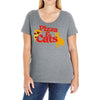 pizza and cats Ladies Curvy T-Shirt