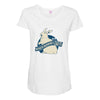 jurassic bunnies Maternity Scoop Neck T-shirt