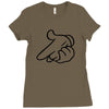 mickey pistol hands gun hip hop mens r&amp;b gangsta banksy grey t shirt s Ladies Fitted T-Shirt
