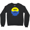 bearded smiley face Crewneck Sweatshirt