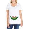 Two Peas In a Pod Twin Chocolate Babies Ladies Curvy T-Shirt