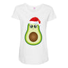 santa avocado Maternity Scoop Neck T-shirt