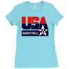 usa basketball logo Ladies Fitted T-Shirt