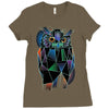 polygonal owl Ladies Fitted T-Shirt