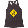 ninja crossing sign Racerback Tank