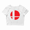 smash bros tribute unisex vinyl Crop Top