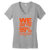 we are the 99% t shirt occupy wall street anti corporate greed black Women's V-Neck T-Shirt