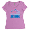 i'd rather be skiing Women's Triblend Scoop T-shirt